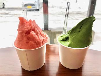 岩瀬牧場でホットミルクとジェラートを頂く@砂川_20200424_4